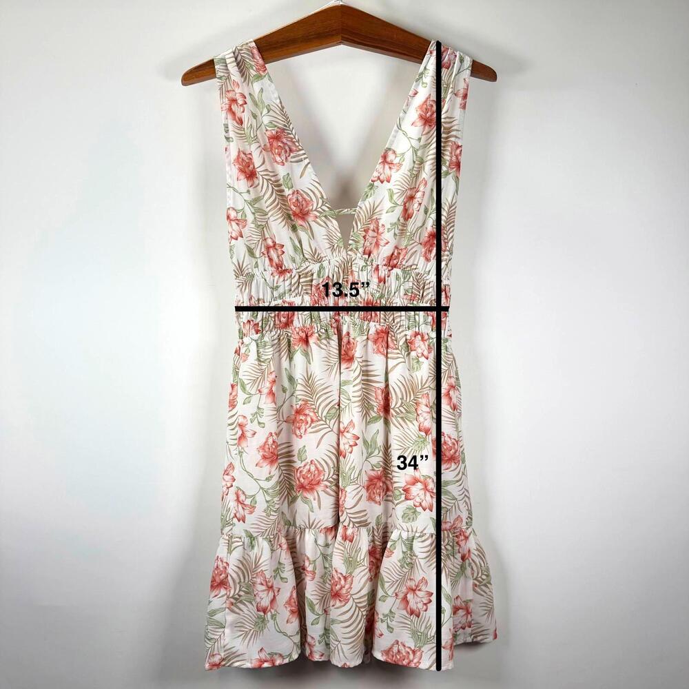Lulus Sleeveless Floral Print Babydoll Mini Dress - L - Picture 6 of 6